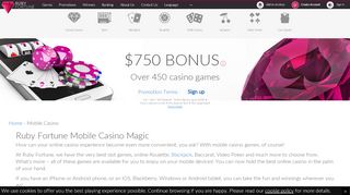 
                            4. An Amazing Mobile Casino Experience With Ruby Fortune