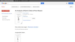 
                            9. An Analysis of Kant's Critick of Pure Reason
