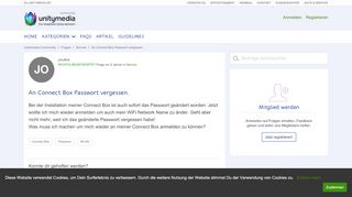 
                            3. An Connect Box Passwort vergessen. | Unitymedia Community