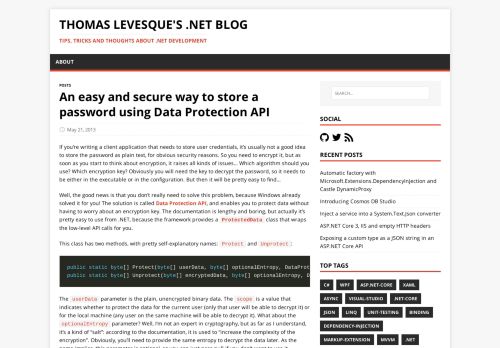 
                            12. An easy and secure way to store a password using Data Protection ...