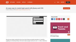 
                            3. An easy way to create nice login panel with jQuery and CSS