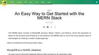 
                            13. An Easy Way to Get Started with the MERN Stack ← Alligator.io