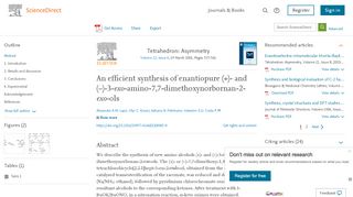 
                            8. An efficient synthesis of enantiopure (+)- and (−)-3-exo-amino-7,7 ...