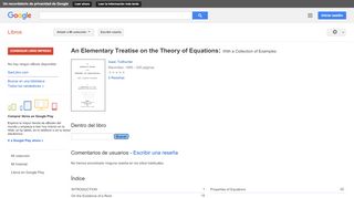 
                            11. An Elementary Treatise on the Theory of Equations: With a Collection ...