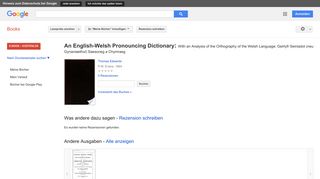 
                            9. An English-Welsh Pronouncing Dictionary: With an Analysis of the ...