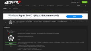 
                            8. an error occurred while contacting our update servers truckersmp ...