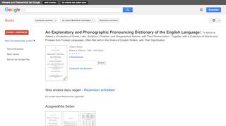 
                            7. An Explanatory and Phonographic Pronouncing Dictionary of the ...