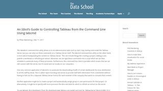 
                            10. An Idiot's Guide to Controlling Tableau from the Command Line Using ...