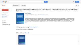 
                            11. An Improved and Robust Anonymous Authentication Scheme for Roaming ...  - Google بکس کا نتیجہ