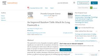 
                            10. An Improved Rainbow Table Attack for Long Passwords - ScienceDirect