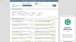 
                            7. an initial password - German translation – Linguee