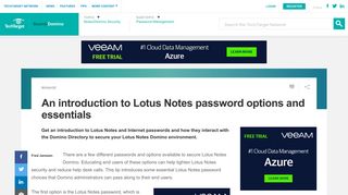 
                            6. An introduction to Lotus Notes password options and essentials