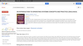 
                            10. AN INTRODUCTION TO OPERATING SYSTEMS CONCEPTS AND PRACTICE (GNU/LINUX) - Google Books-Ergebnisseite