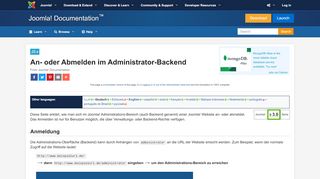 
                            1. An- oder Abmelden im Administrator-Backend - Joomla! Documentation