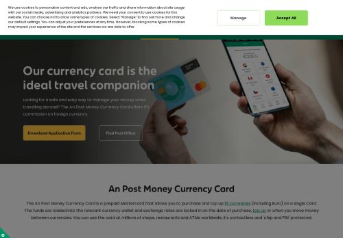 
                            8. An Post Currency Card – 10 Currencies on one card