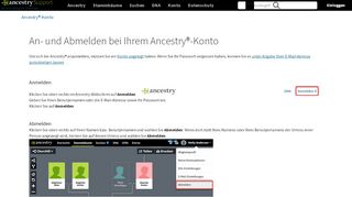 
                            6. An- und Abmelden bei Ihrem Ancestry®-Konto - Ancestry Support Home