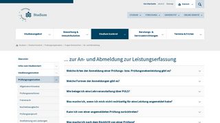 
                            7. An- und Abmeldung - Fragen und Antworten im ... - Universität Potsdam