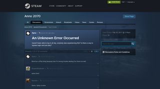 
                            7. An Unknown Error Occurred :: Anno 2070 General Discussions