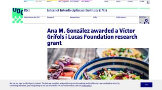 
                            10. Ana M. González awarded a Víctor Grífols i Lucas Foundation ... - UOC