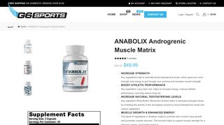 
                            11. ANABOLIX Androgrenic Muscle Matrix – G6 Sports Nutrition