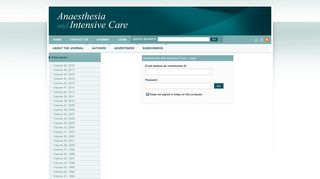 
                            10. Anaesthesia and Intensive Care - Login