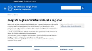 
                            1. Anagrafe degli amministratori locali e regionali | Dipartimento per gli ...