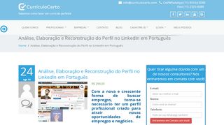 
                            12. Análise, Elaboração e Reconstrução do Perfil no LinkedIn em Português