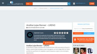 
                            13. Análise Lojas Renner - LREN3 | Janus Investimentos