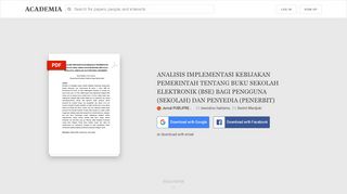 
                            11. ANALISIS IMPLEMENTASI KEBIJAKAN PEMERINTAH TENTANG ...