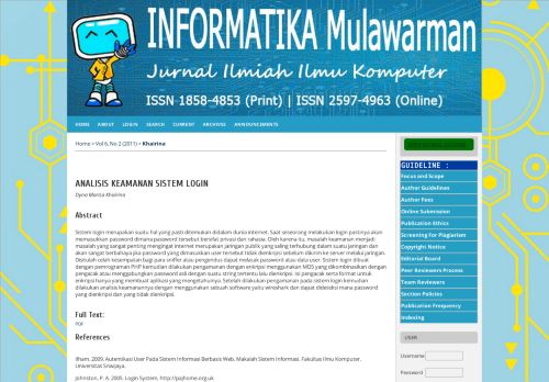 
                            12. ANALISIS KEAMANAN SISTEM LOGIN | Khairina | Informatika ...