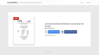 
                            8. ANALISIS SISTEM INFORMASI AKADEMIK UIN SYARIF | Indah ...