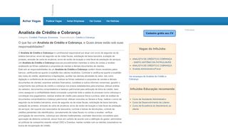 
                            10. Analista de Crédito e Cobrança - InfoJobs