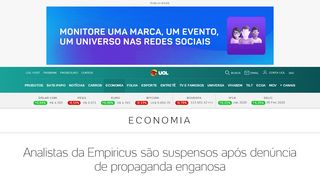 
                            8. Analistas da Empiricus são suspensos após denúncia de propaganda ...