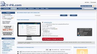 
                            2. Анализ сайта tvsharing.biz - CY-PR.com