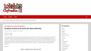 
                            12. Analizar archivos de texto de siana (telmex) – La Cofradía Digital