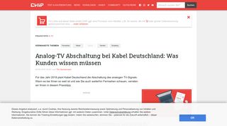 
                            5. Analog-TV Abschaltung bei Kabel Deutschland: Was Kunden wissen ...