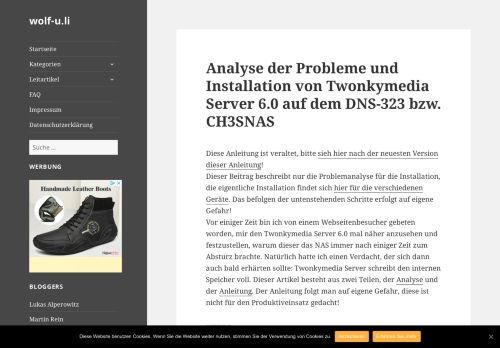 
                            11. Analyse der Probleme und Installation von Twonkymedia Server 6.0 ...