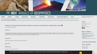 
                            5. Analysis of the spatial distribution between successive earthquakes in ...