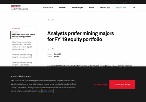 
                            11. Analysts prefer mining majors for FY'19 equity portfolio | S ...