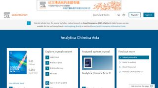 
                            12. Analytica Chimica Acta | ScienceDirect.com