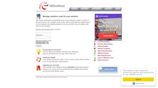 
                            2. Analytics - 000webhost.com - Login