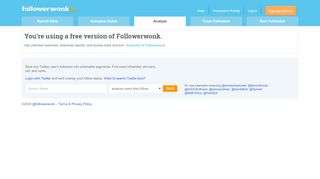 
                            1. Analyze Twitter Followers - Followerwonk