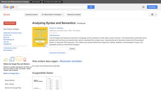 
                            12. Analyzing Syntax and Semantics: Workbook