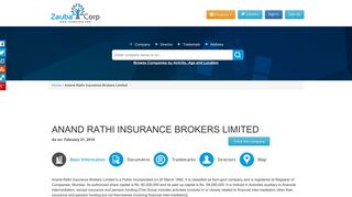 
                            6. ANAND RATHI INSURANCE BROKERS LIMITED - Company ...