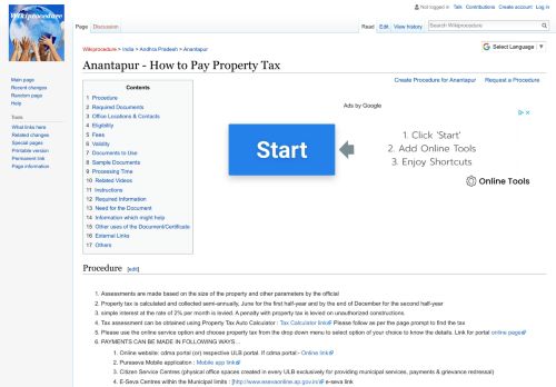 
                            9. Anantapur - How to Pay Property Tax - Wikiprocedure