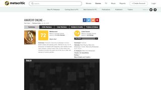 
                            10. Anarchy Online for PC Reviews - Metacritic