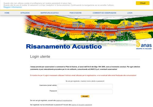 
                            8. Anas Risanamento Acustico - Login area utente