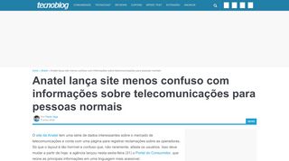 
                            4. Anatel lança Portal do Consumidor | Tecnoblog