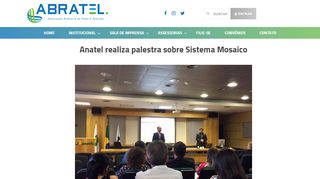 
                            10. Anatel realiza palestra sobre Sistema Mosaico - ABRATEL ...