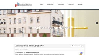 
                            7. Anbieterportal: Immobilien Lehmann - Login